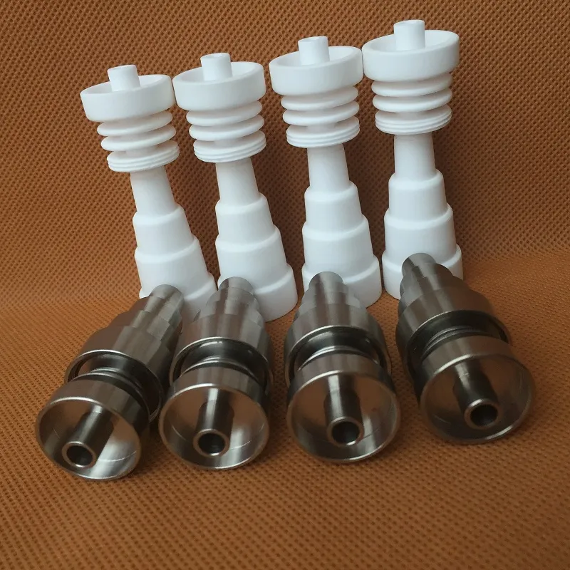 Universal Domeless Titanium Nails Ceramic Nail 10mm 14mm 18.8mm Male & Femal GR2 Adjustable for Glass Bongs Pipes Dab Rigs