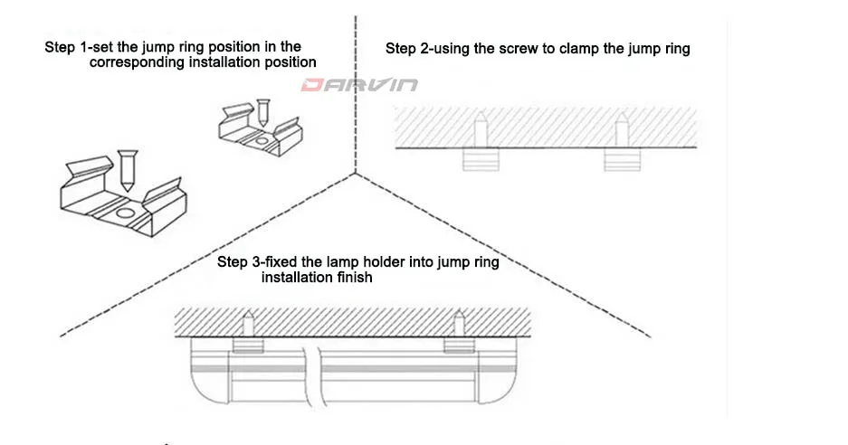 T8 Inrichting 4ft 1.2M Tri-proof geleid buis Ondersteuning Bracket waterdichte stof Explosieveilige