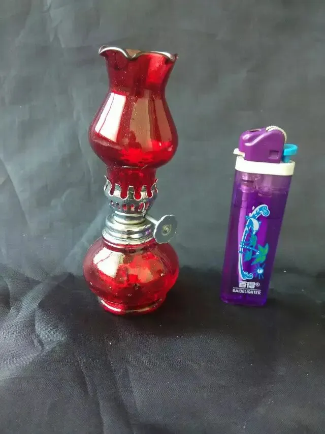 Färg alkohollampglas Bongs tillbehör, unika oljebrännare glasrör Vattenrör glasrör oljeriggar rökning med dropper