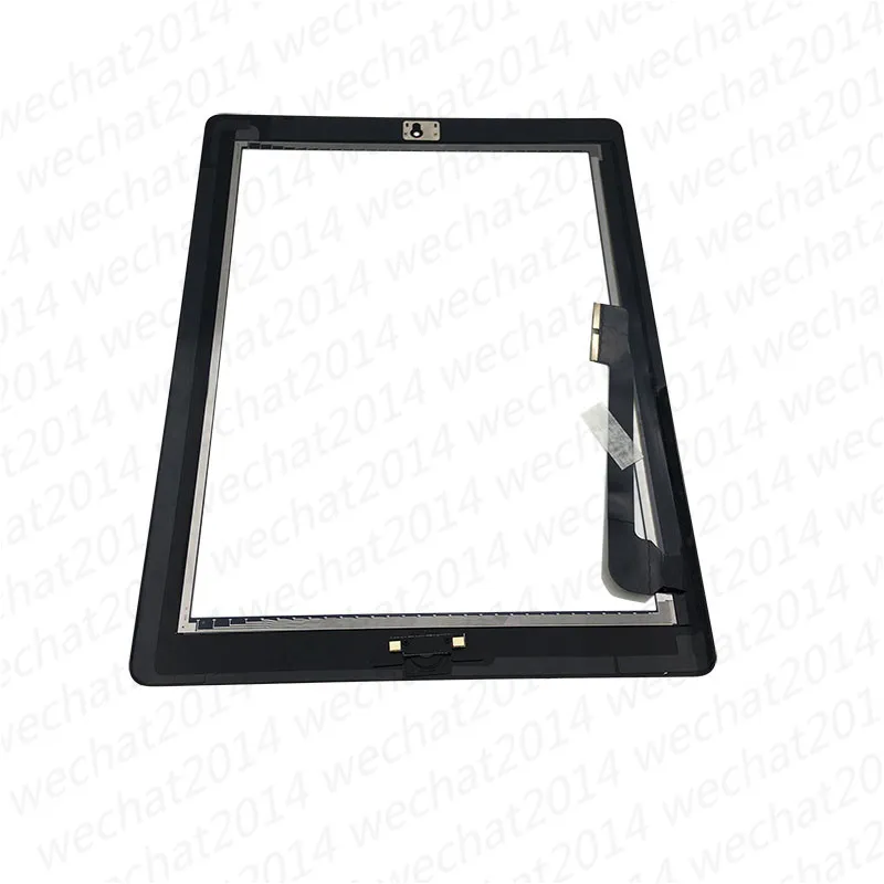 60 stücke Touchscreenglas-Panel mit Digitizer-Tastenkleber für iPad 2 3 4 Schwarzweiß-Weiß