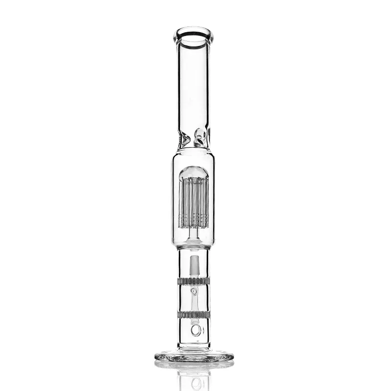 New arrival Glass Bong doube lHoneycomb Percolator Two Functions Water Pipes Free Bowl Bubbler Oil Rigs Hookahs