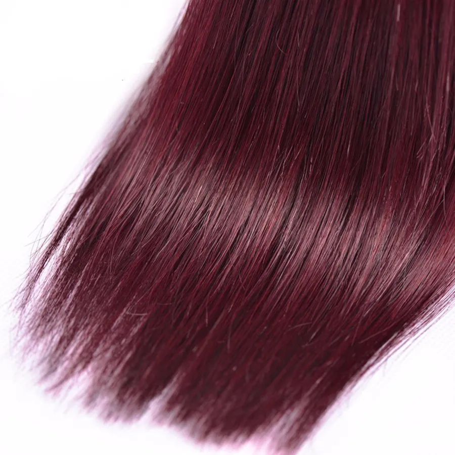 European Human Hair Bundles 99j Burgundy Hair Extensions Wine Red Silk Straight Hair Bundles 8a Grade High Quality With Cheap Pric5225383