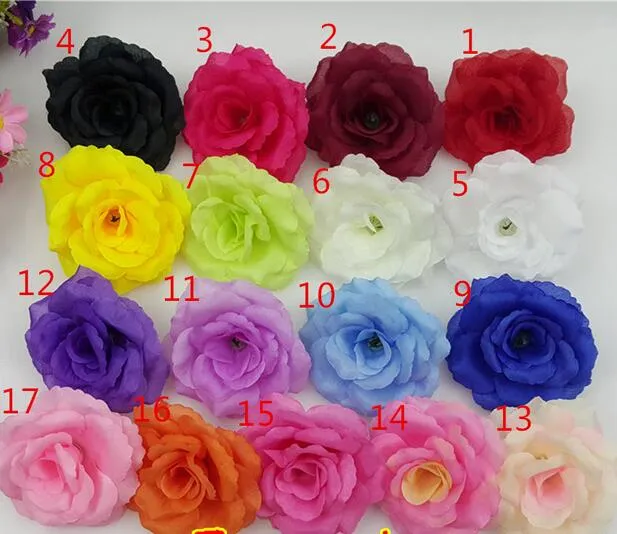 Free Shipping High Quality 8cm Artificial Silk Rose Flower Head for Wedding Home Decoration Wholesaler FH91702