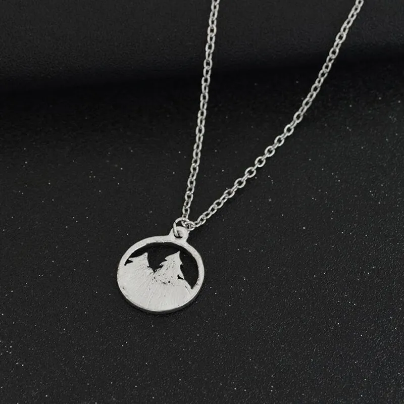 Everfast Fashion Snow Mountain Forest Christmas Tree Pendant Charm Necklace Sisters Girls Kids Family Gift 229206A