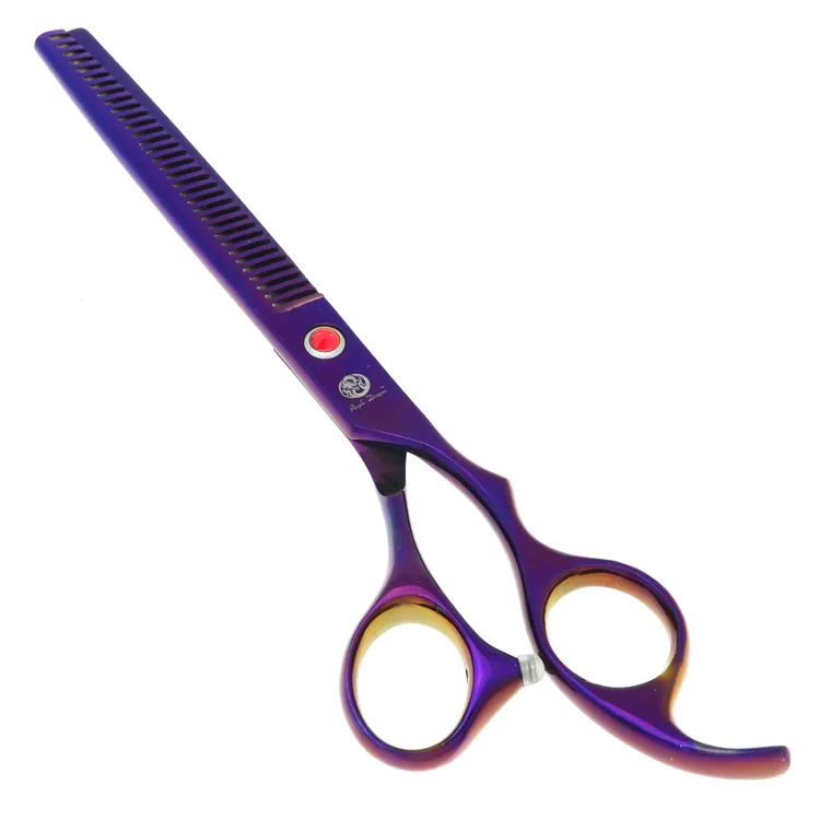 6.5" Purple Dragon Professional Pet Scissors for Dog Grooming Sharp Edge Thinning Scissors Clipper Shears Animals Hair Cutting Tools,LZS0581