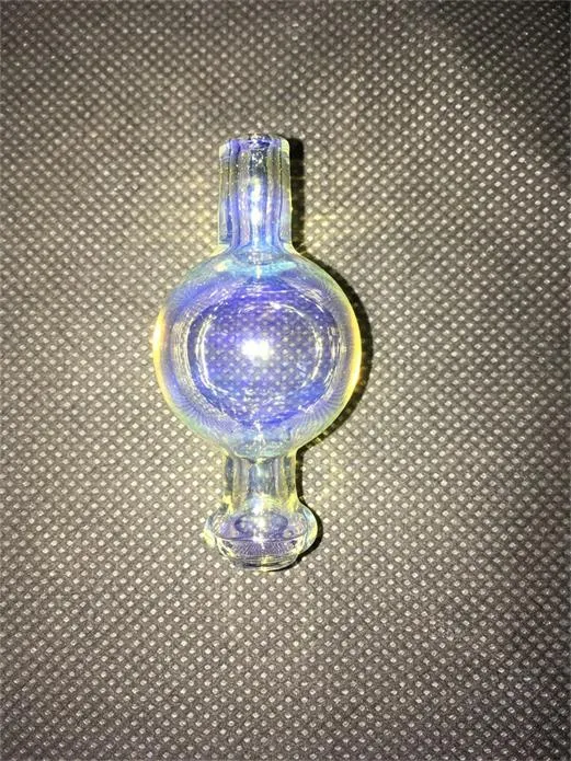 Altri accessori fumatori qweTappo a bolla in vetro colorato con foro sulla parte superiore Chiodi banger termici al quarzo Smerigliato lucido Giunto E-chiodo Vendita al dettaglio