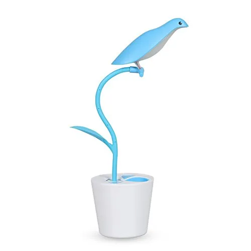 LED -tafellampen Creatief Lovely Bird Novely Gift bureaulantaarns Dimbare 360 ​​graden aanpassing met USB DC5V 500MA Lithium Battery