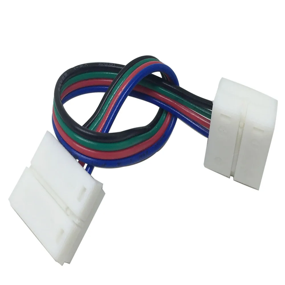 10pcs/pack 4-Pin Connecting Corner 4pin10mm RGB Connector PCB Adapter for 10mm SMD 5050 3528 RGB LED Strip Light