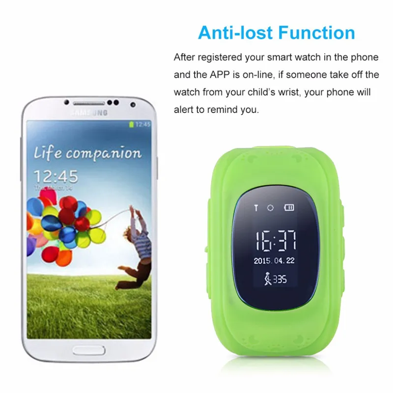 Q50 Kids LBS Tracker Smart Watch Phone SIM Quad Band GSM Safe SOS Call PK Q80 Q90 Smartwatch para Android IOS