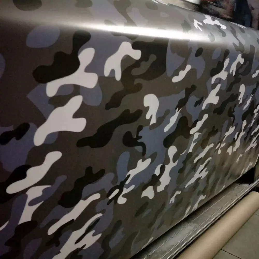 Black blue white Camo VINYL Full Car Wrapping Camouflage Foil Stickers with Camo truck covering air free size 1.52 x 30m/Roll 