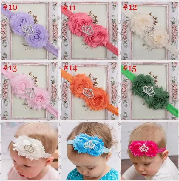 Bébé filles Toddler Infant Sunflower Pearl Crown Rhinestone Lovely Headband YH412