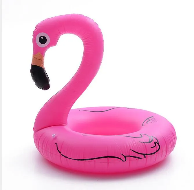 90cm Uppblåsbara flottor Swimmingpool Tubes Swim Ring Flamingo Luftmadrass Kids Vattenleksaker Animal Ride Floating Swan Sofa Stol