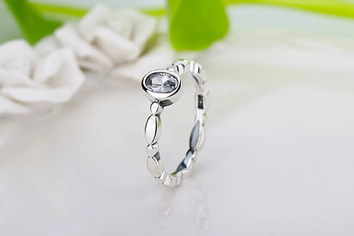 Оптовая простой бутик кольца 925 Серебряный подпись кольцо Fit Pandora цирконий юбилей ювелирные изделия для женщин Рождественский подарок