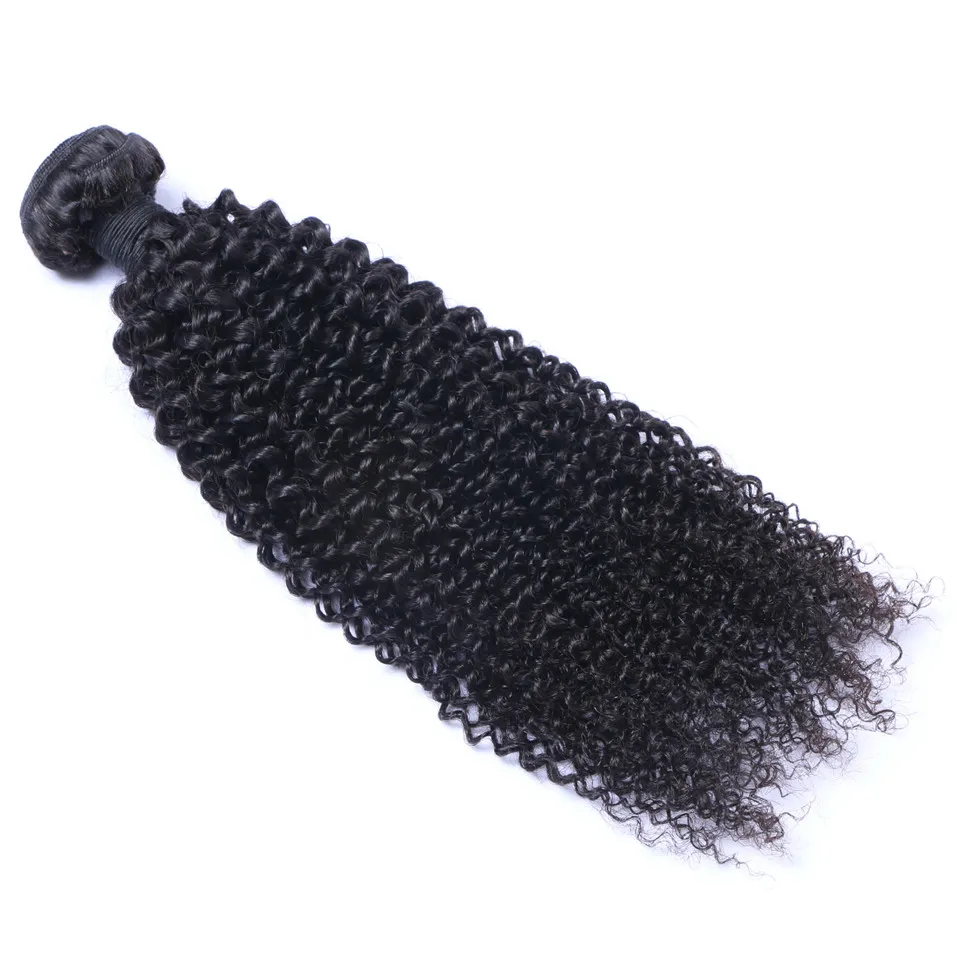 Brasiliansk jungfru människa hår afro kinky lockigt obearbetat remy hår väver dubbel wefts 100g/bundle 1bundle/parti kan färgas blekt