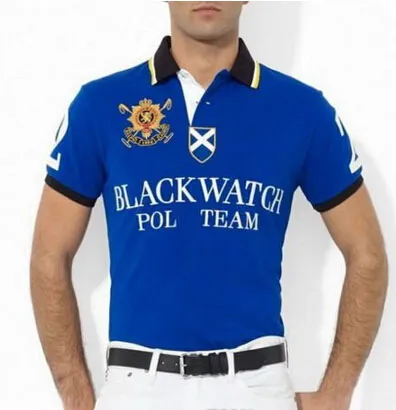 Men s Black Watch Polo Shirt High Quality Cotton polo sport t shirt with Short Sleeves for Leisure and Fashion