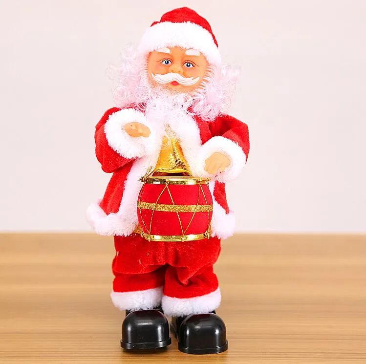 Kreative elektrische Santa Claus Singen Saxophon Puppe Santa Claus Ornamente Kinder Geschenke Dekoration Musik Tanzen Santa Spielzeug