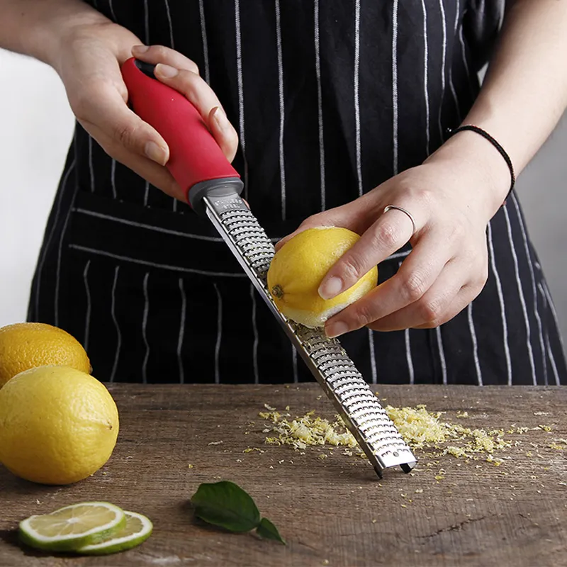 Stainless Steel Lemon Zester Microplane Grater Metal Sharp Garlic