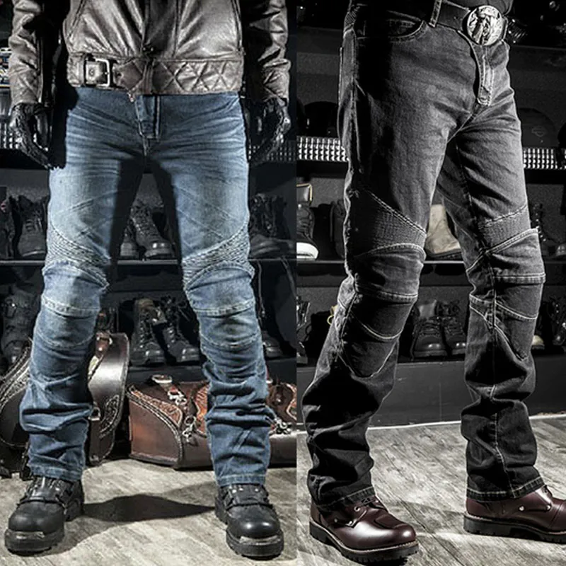 Tkosm 2 cores de alta qualidade motocross calças de moto para homens calças de corrida de moto com o joelho pad calças moletom moto calças confortáveis