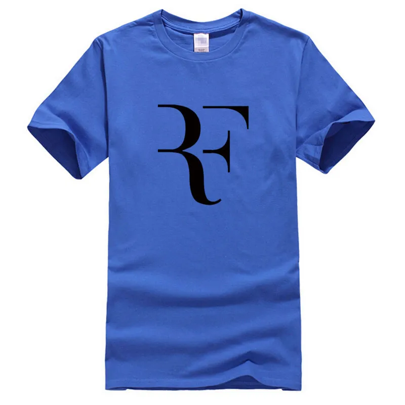 BAIJOE Fashion Roger Federer RF Print T Shirt Men Short Sleeve Tshirts Tops Hip Hop T shirt homme Man cotton casual T shirts