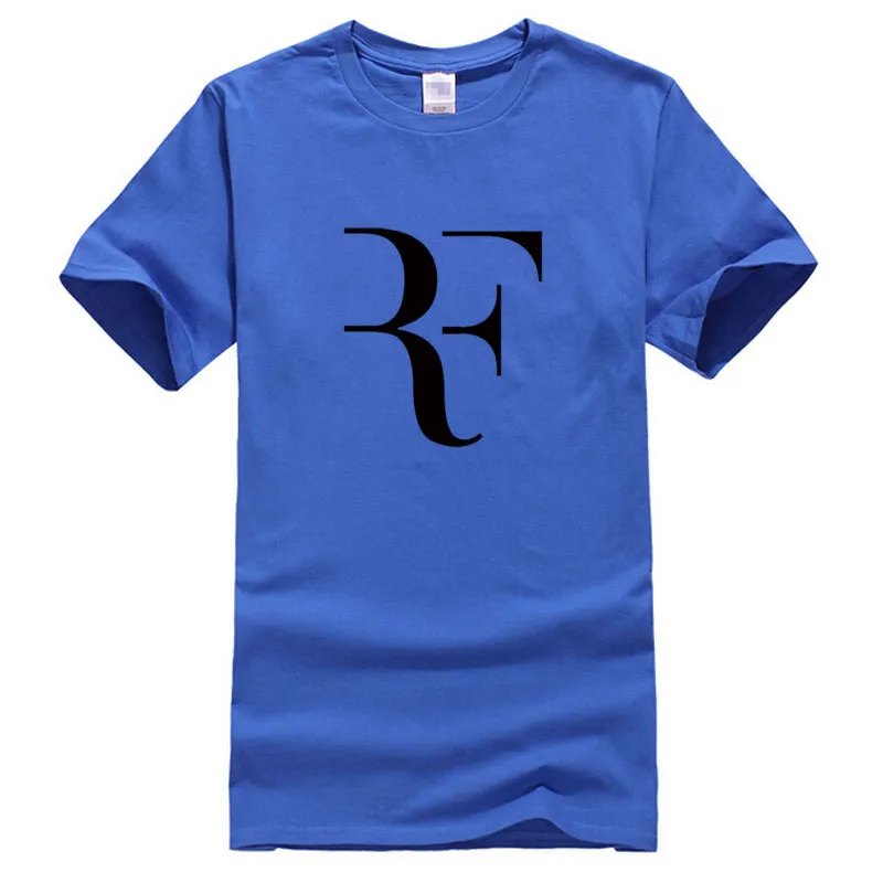 Baijoe Fashion Roger Federer RF Skriv ut T-tröja Män Kortärmad T-shirt Toppar Hip Hop T Shirt Homme Man Bomull Casual T Shirts