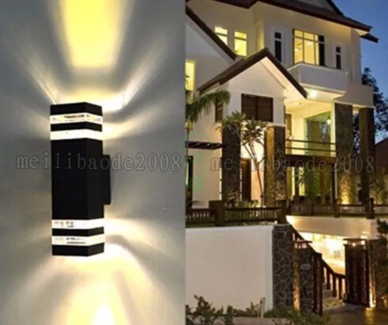 Nowoczesne Oświetlenie Oświetlenie Oświetlenie Outdoor Wall Lampa AC85-265V LED Ganek Światła Aluminium Wodoodporne Lampy Oświetlenie Ogród Światło Myy