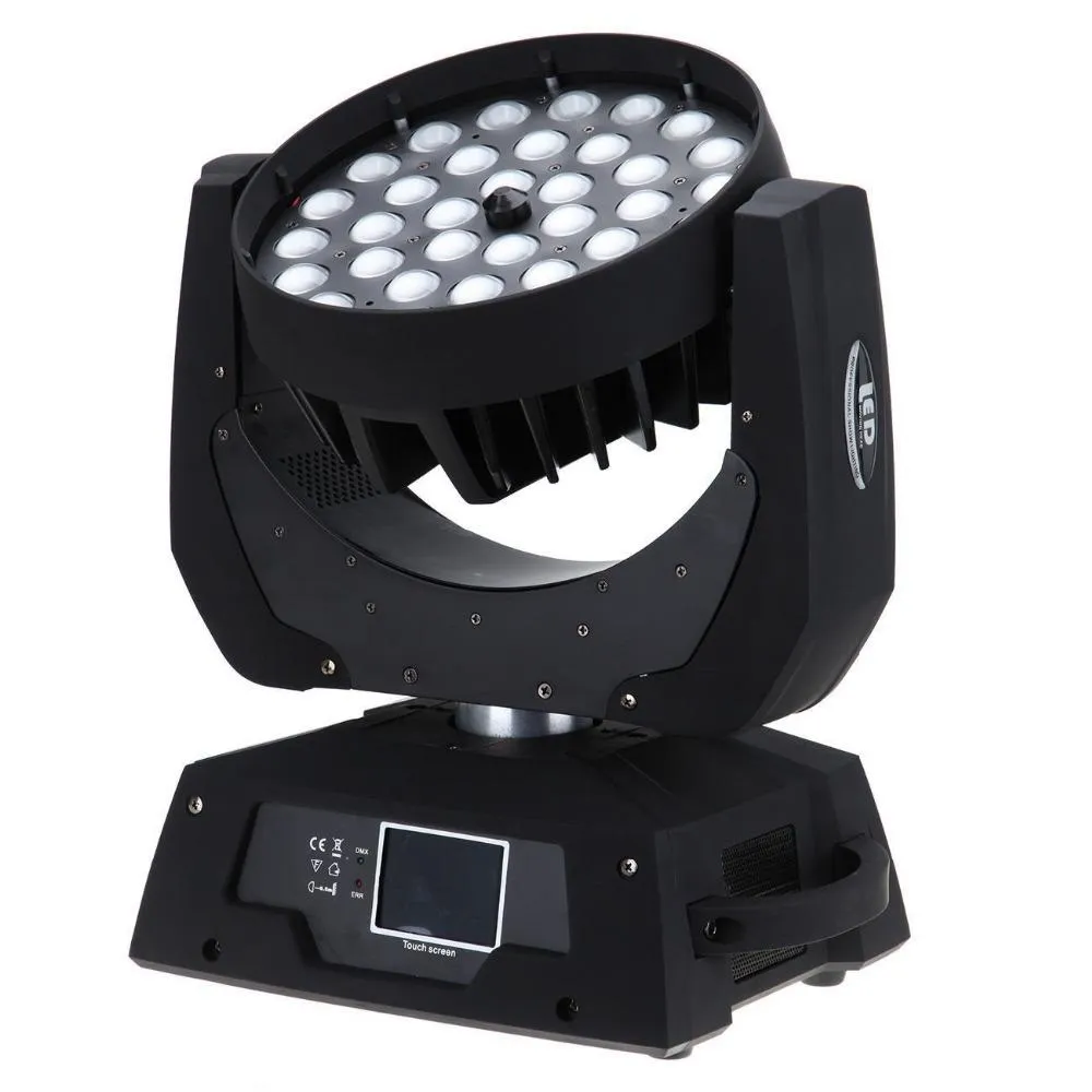 China RGBWA UV 6 in 1 Zoom 36*18W DMX LED Moving Head Wash Light for Stage KTV Bar