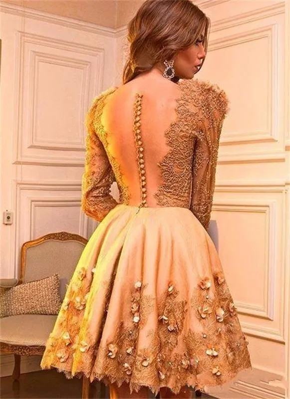 Vestidos sales cortos dorados