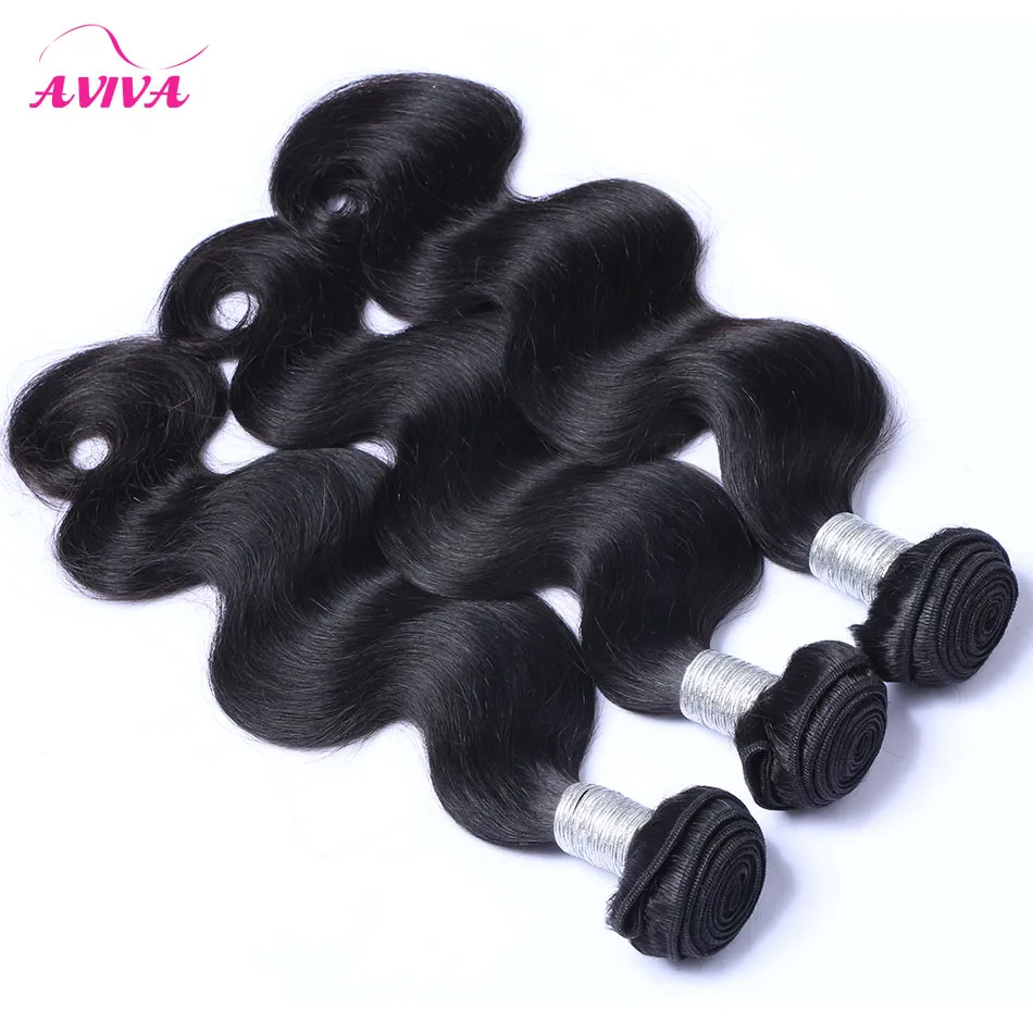 Brasileño Virgin Human Hair Weages Paquetes Sin procesar Indian Indian Malasian Camboya Cuerpo Body Wave Straight Remy Hair Extensions 3/4/