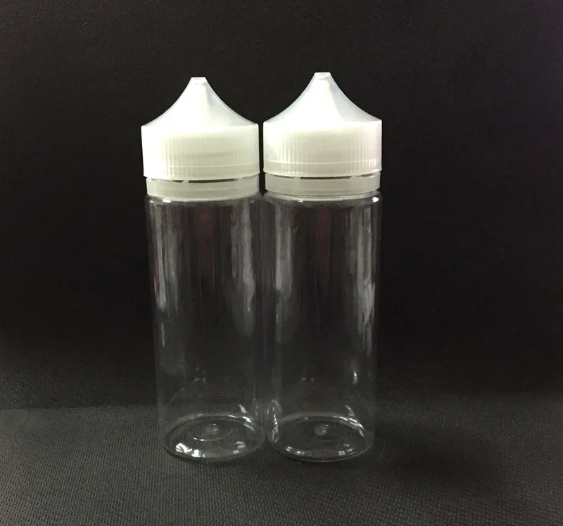 Tomma knubbiga plastflaskor 60 ml 100 ml 120 ml Pet Ecig Unicorn -flaska med CRC -manipulation Evident Caps för eliquid ejuice6669933