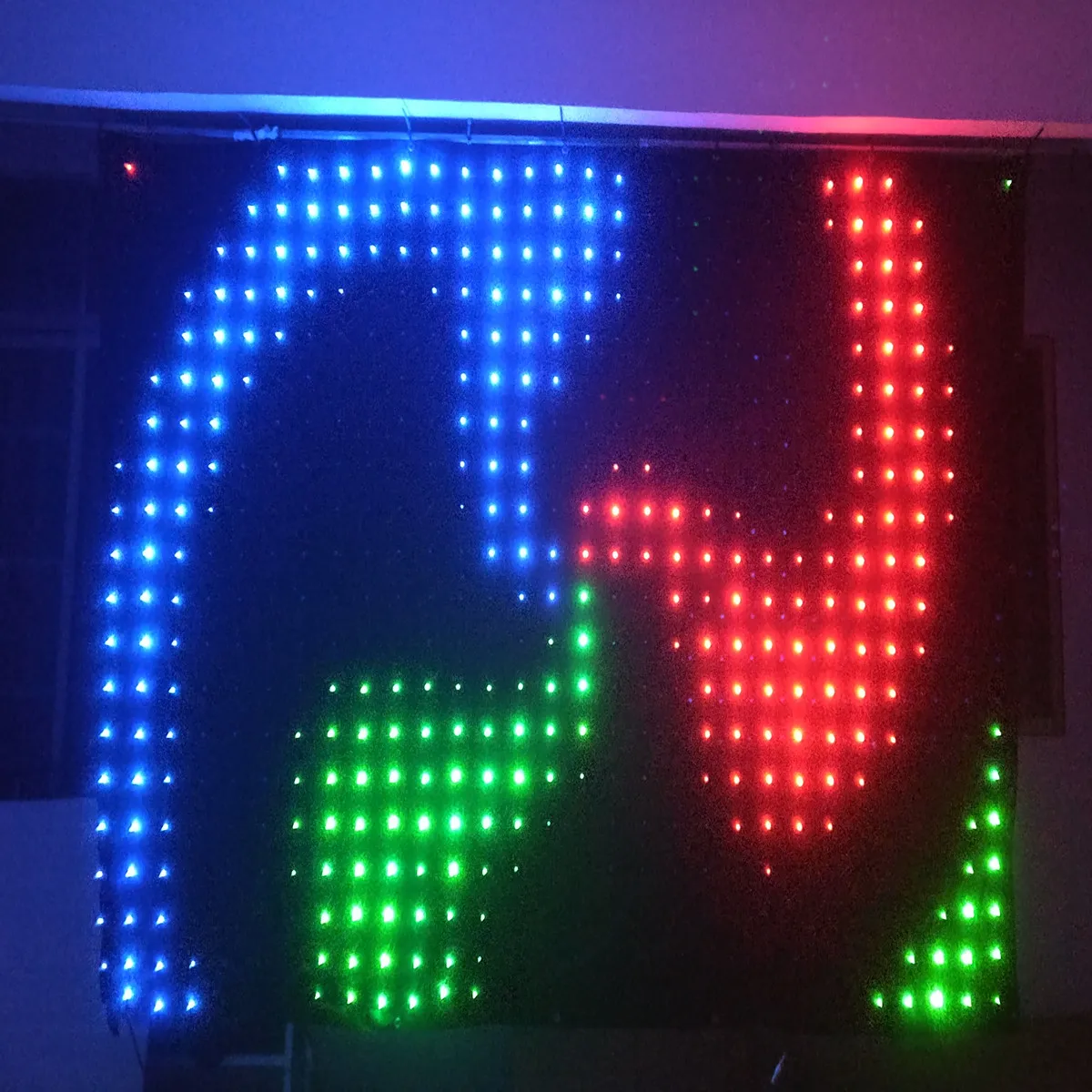 P9 2x4m RGB SMD LED-video gardinbakgrundsbelysningseffekt Perfekt för DJ-bakgrunds-PC-kontroll