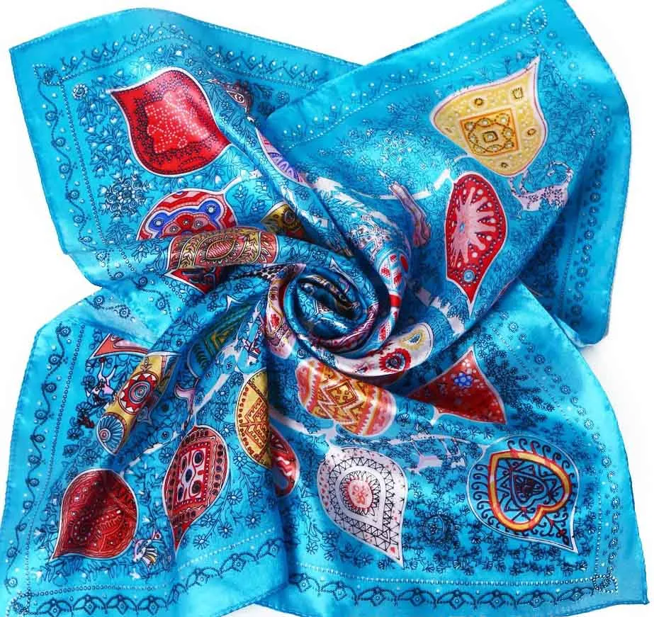 50cm carré foulard en soie foulards en soie foulard foulard femmes fille enfants 20pcs / lot # 1890