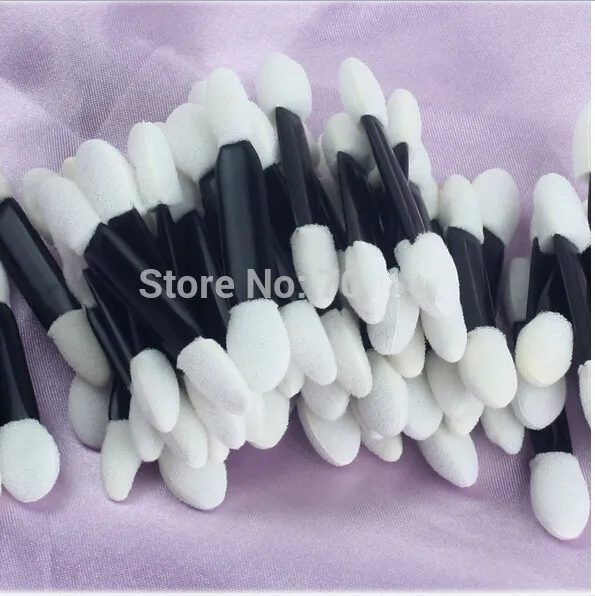 Wholesale-NEW Disposable Make Up Eye Shadow Applicator Brush double-headed sponge eye shadow brush  + 