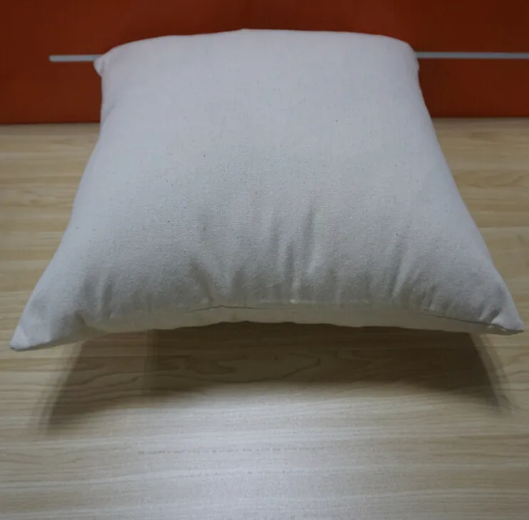 16x16 inç düz 12 oz doğal tuval yastık kılıfı boşluklar% 100 saf pamuk gri kumaş düz yastık kapağı DIY print206z