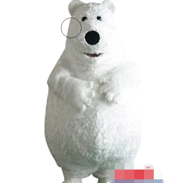Anpassad isbjörnmaskot kostym vuxen storlek 290Q