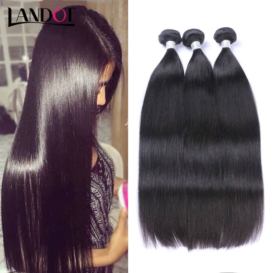 Obehandlat 8A Brasiliansk Virgin Hair Weaves Rak kropp Lös djupt vattenvåg Kinky Curly Peruvian Indian Malaysian Human Hair Extensions