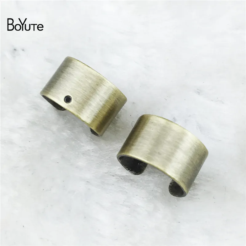 BoYuTe  HOT Sale Vintage Style Antique Bronze Brushed Plain Ear Cuff Earrings Jewelry