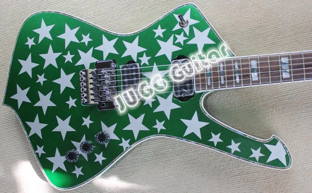 Green Electric Guitar With White Zombie Jay Yuenger ICJ100WZ Green Electric Guitar With White Zombie Jay Yuenger ICJ100WZ