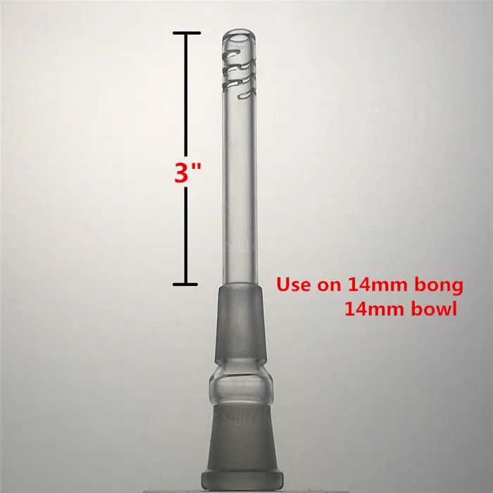 Bägare Bongs 14mm Downstems för 14 / 18mm Kvinna Glas Bong Flera längd Ned Stems Bägare Bästa kvalitet Röktillbehör