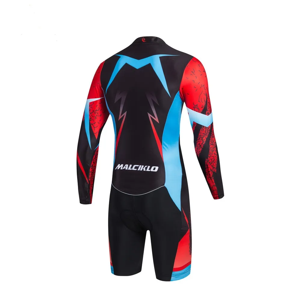 Maglia da ciclismo da uomo tuta a maniche lunghe Triathlon Speedsuit Abbigliamento da ciclismo/Tuta da ciclismo