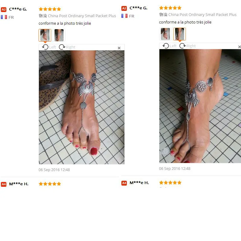 Böhmen Metal Rouind Anklets Fashion Foot Smycken Kedja Tasse Barefoot Sandaler Strandfot Smycken Anklets Armband för kvinnor Smycken