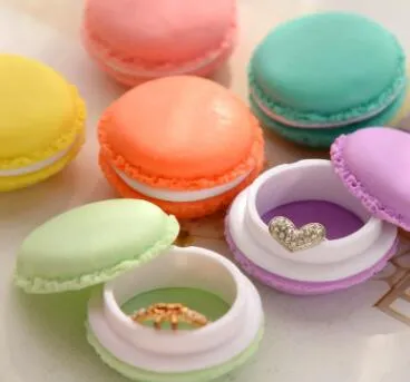 Pastelkleuren Sieraden Stud Box Opslag Mini Macaron Cases