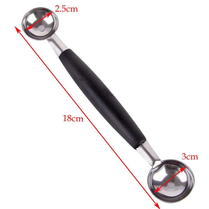 Stainless Parisienne Double Ended Melon Baller For Fruit, Ice Cream