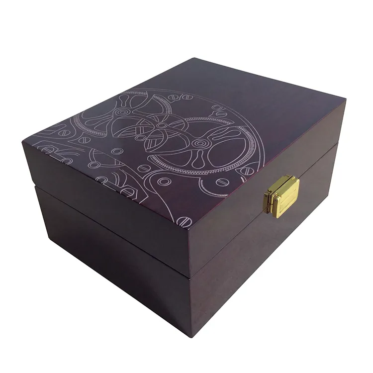 2017 New Design Storage Luxury International Watch Box Jewelry Imprimé mécanique Boîte de logo Custom Gift Cawer Affichage en bois Pack2829816