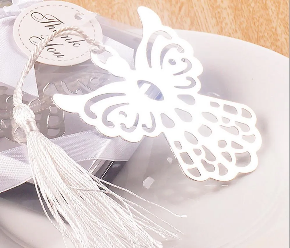 20pcs Special Stainless Steel Angel Bookmark For Wedding Baby Shower Party Birthday Favor Gift CS003