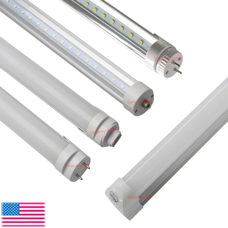 8FT T8 LED Tubes Light bulbs 45W FA8 R17D G13 Rotating Single pin 8 Feet Integrated LED bulbs tubes T8 Fluorescent Lamps AC85-265V