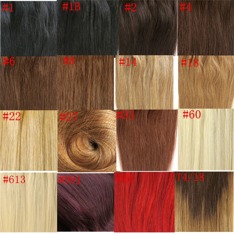 80g 120g 160g 220g 260g 280g 320g Clipe em extensões de cabelo 60Platina Loira Brasileira Indiana Cabelo Humano Duplo Afogar mais cores8264888