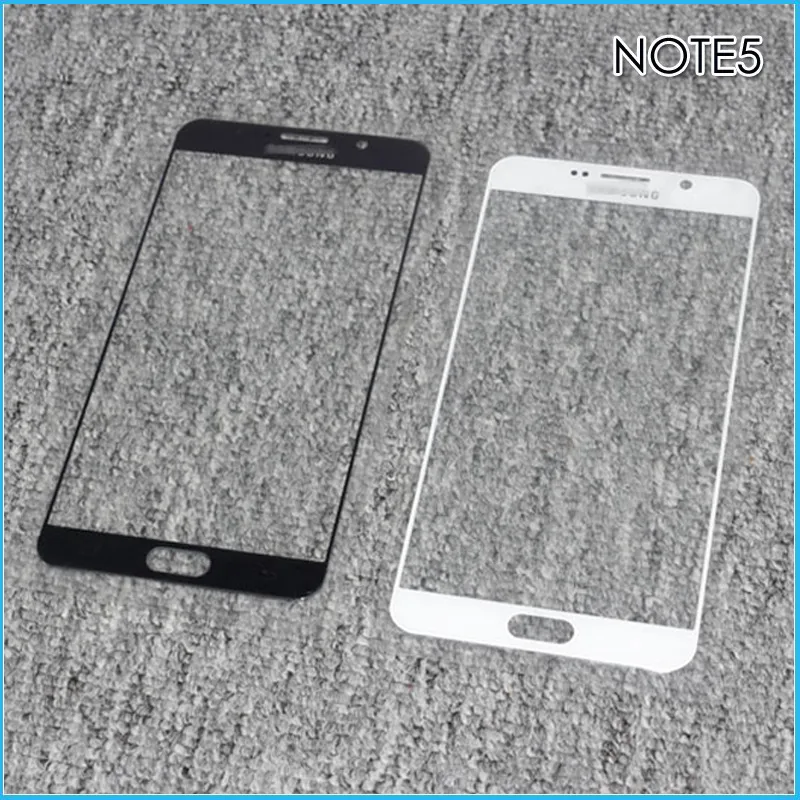 Sostituzione lente in vetro touch screen anteriore esterno Samsung Galaxy Note 4 N9100 5 N9200 Vetro bianco blu oro
