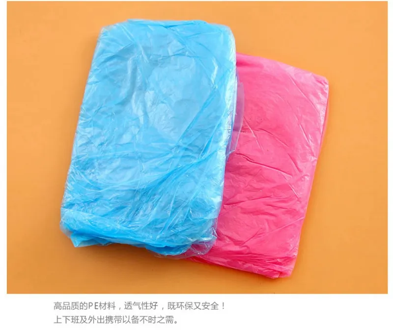 One-time Raincoat Fashion Hot Disposable PE Raincoats Poncho Rainwear Travel Rain Coat Rain Wear Travel Rain Coat with DHL