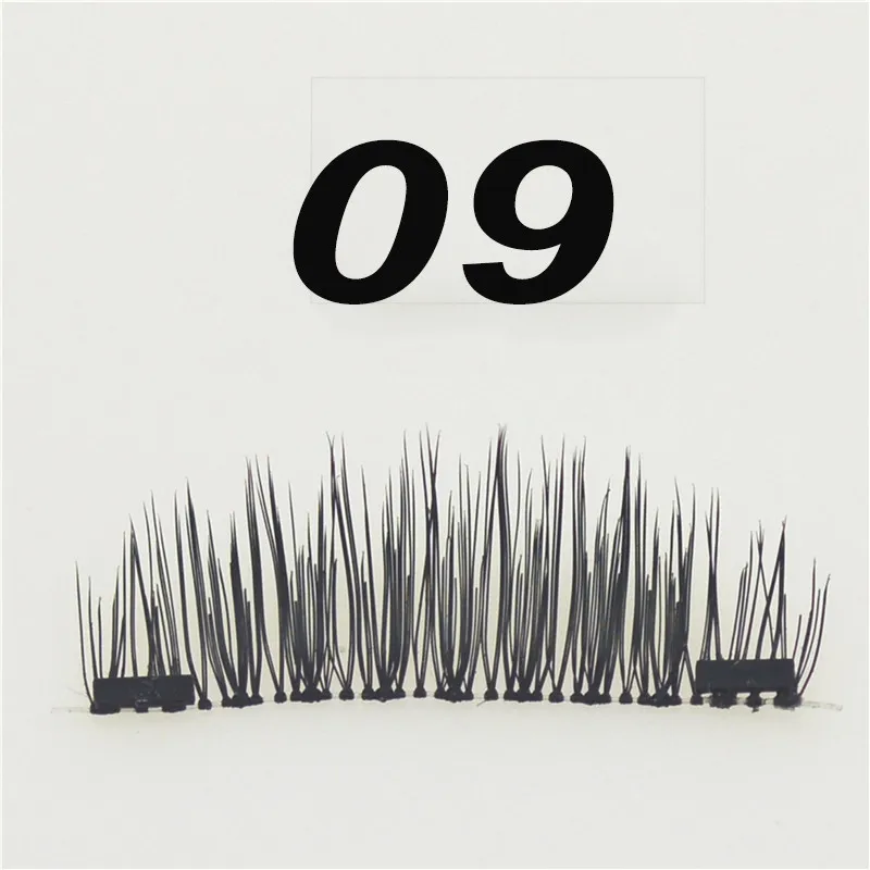 Top Quality Double Magnetic Eye Lashes 3D Mink Reusable Fasle Eyelash Without Glue Use Factory Price DHL Ship