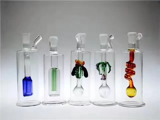 Mini narguilé, nouveaux bangs en verre uniques tuyaux en verre conduites d'eau narguilé plates-formes pétrolières fumant avec Droppe